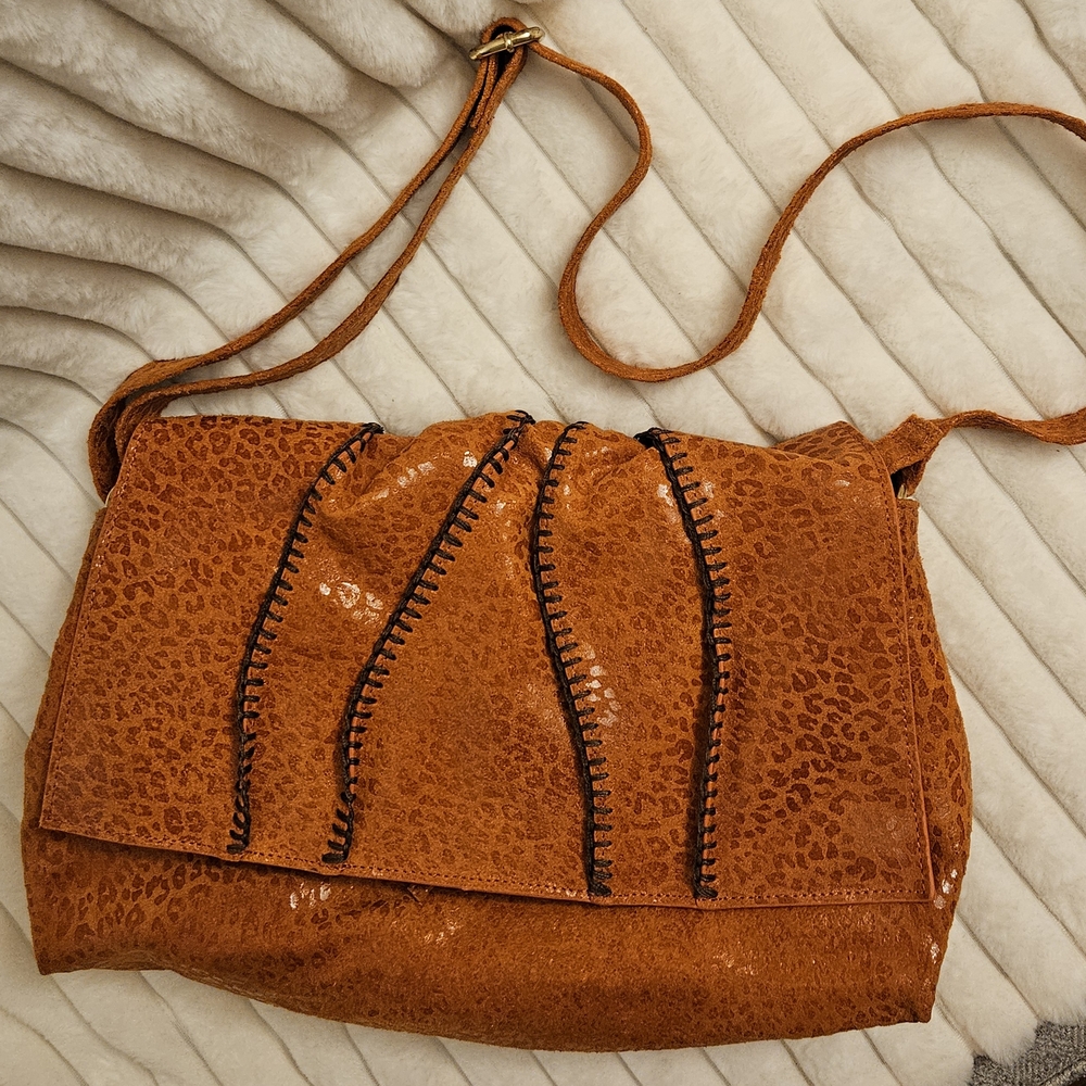 Etched Suede Leather Women's Purse w/ Matching Coin Purse